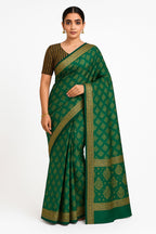 Golden Weave Black Designer Saree Blouse Fabric