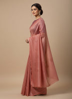 Blush Pink Soft Silk Saree with Contrast Blouse